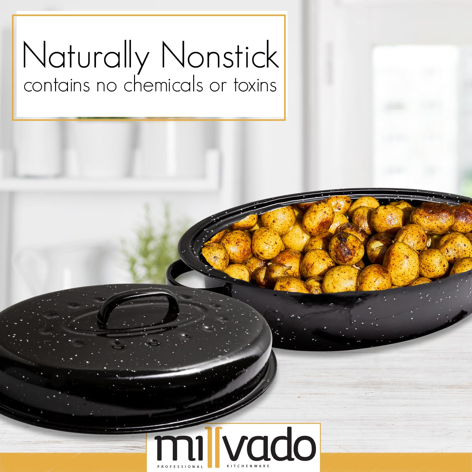 Millvado 20 lb capacity roaster is ideal for large family meals.