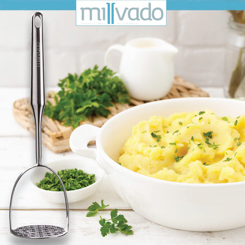 Millvado masher complements any kitchen with a durable look.
