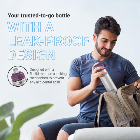 Milton Thermosteel Glassy easy to clean with minimal parts and bottle brush.