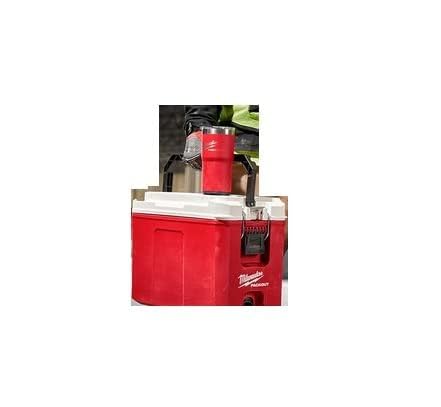 Milwaukee PACKOUT tumbler sliding lid demonstrating easy access and secure locking