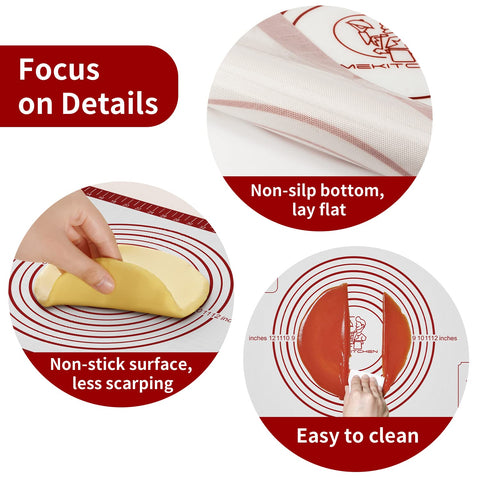 Mimekitchen easy-clean-oven-mat wipes clean after grease and sugar.