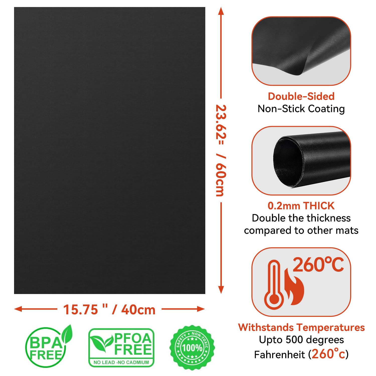 Mimekitchen cut-to-fit oven liner adapts to exact dimensions.