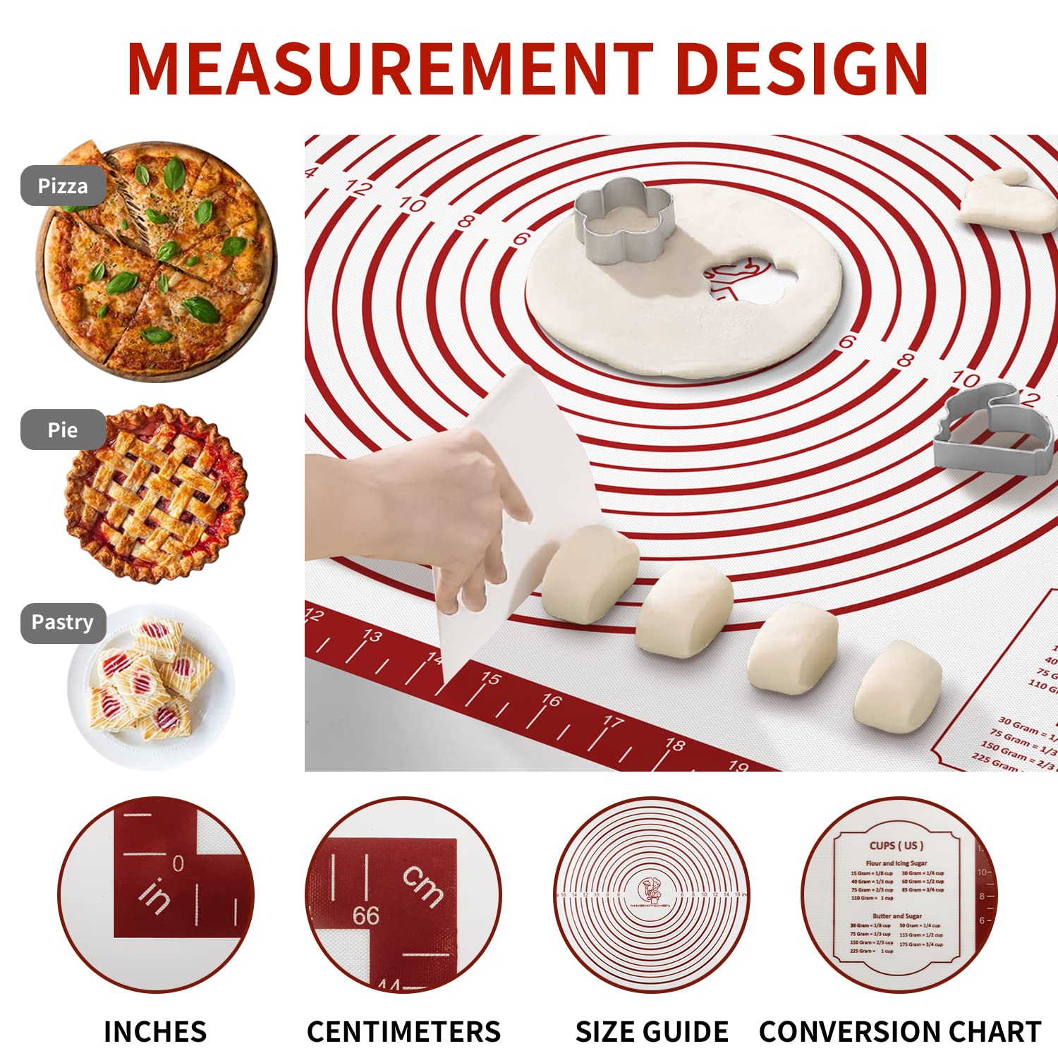 Mimekitchen silicone baking mat close-up highlighting durable multi-layer construction