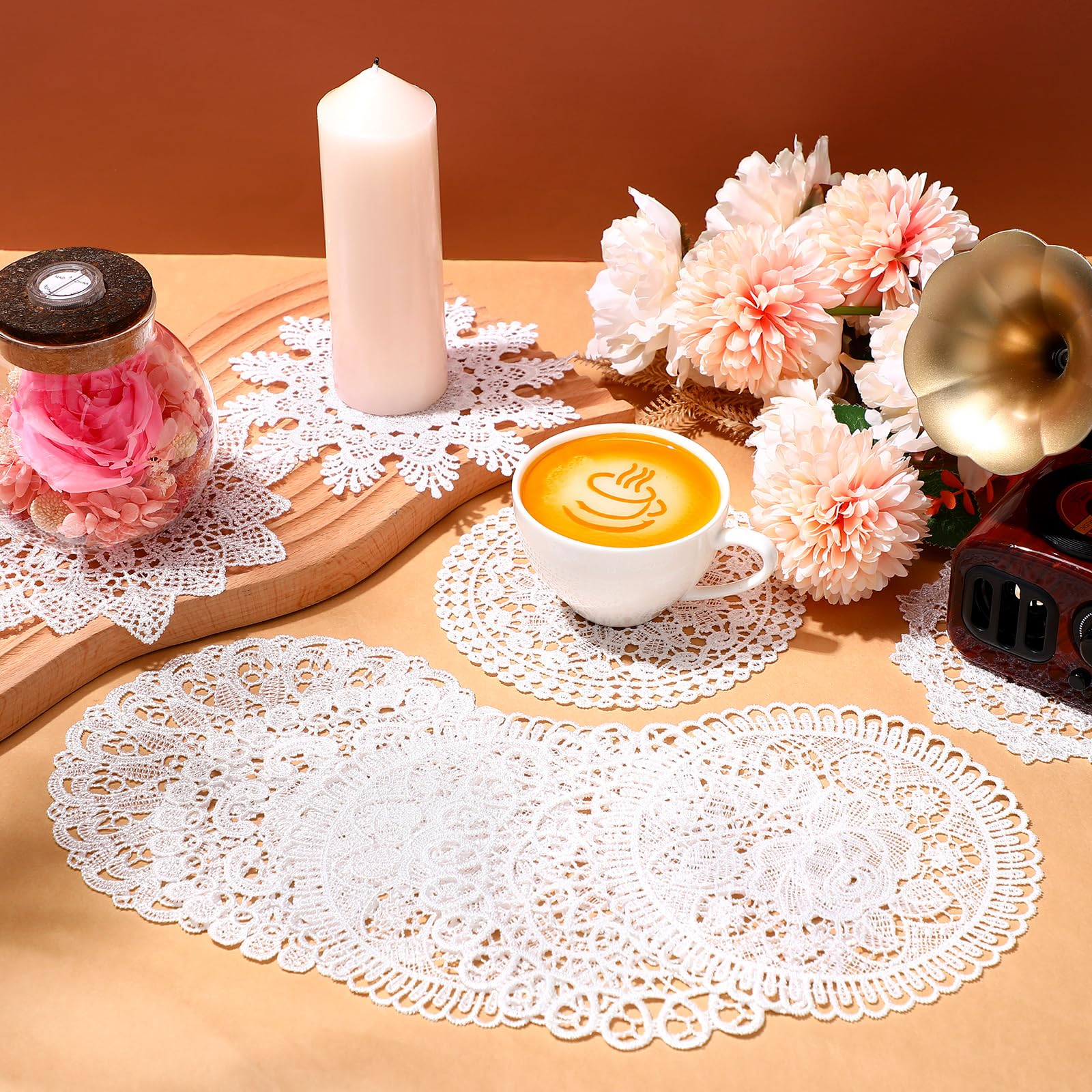 Mimorou cotton crochet doilies offer heat resistance for daily use.