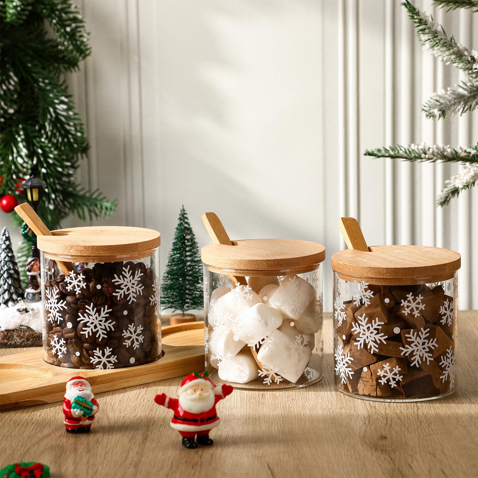 Mimorou hot cocoa bar display featuring snowflake design for winter gatherings.