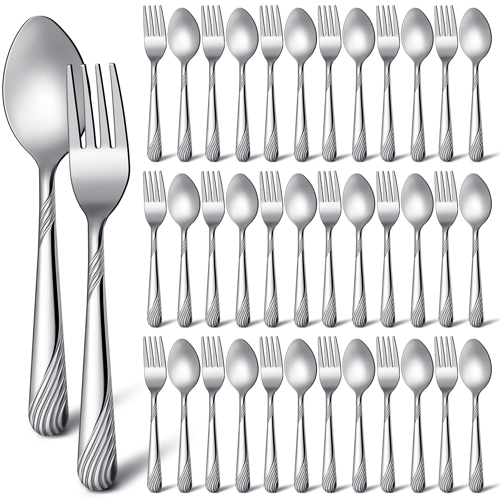 Minatee 50-pcs flatware set for everyday dining and entertaining guests.