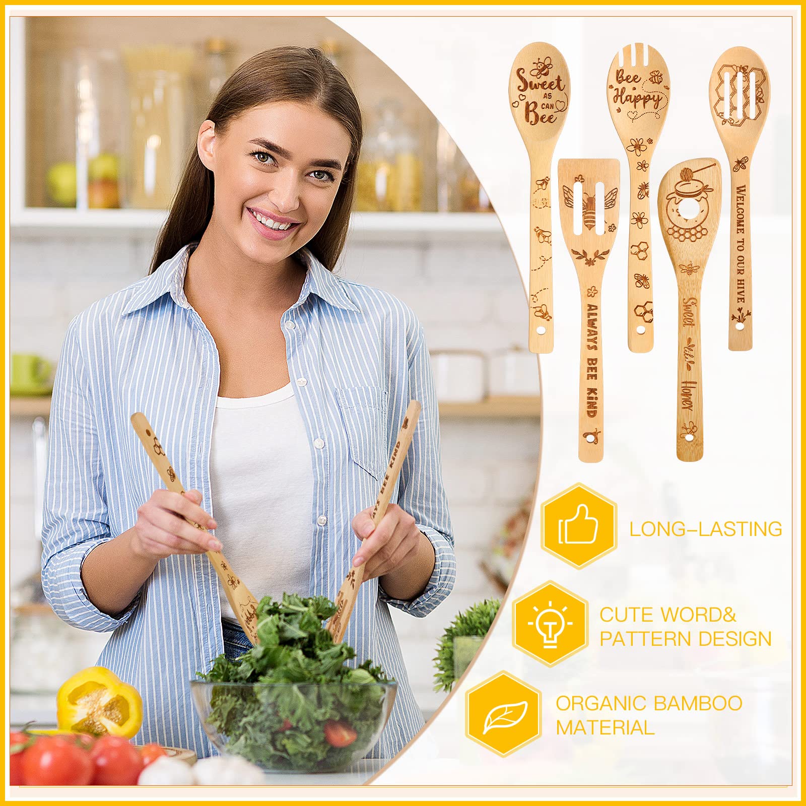 Minatee bamboo spoon 11-8x2-36cm emphasizes long-lasting, safe stirring.