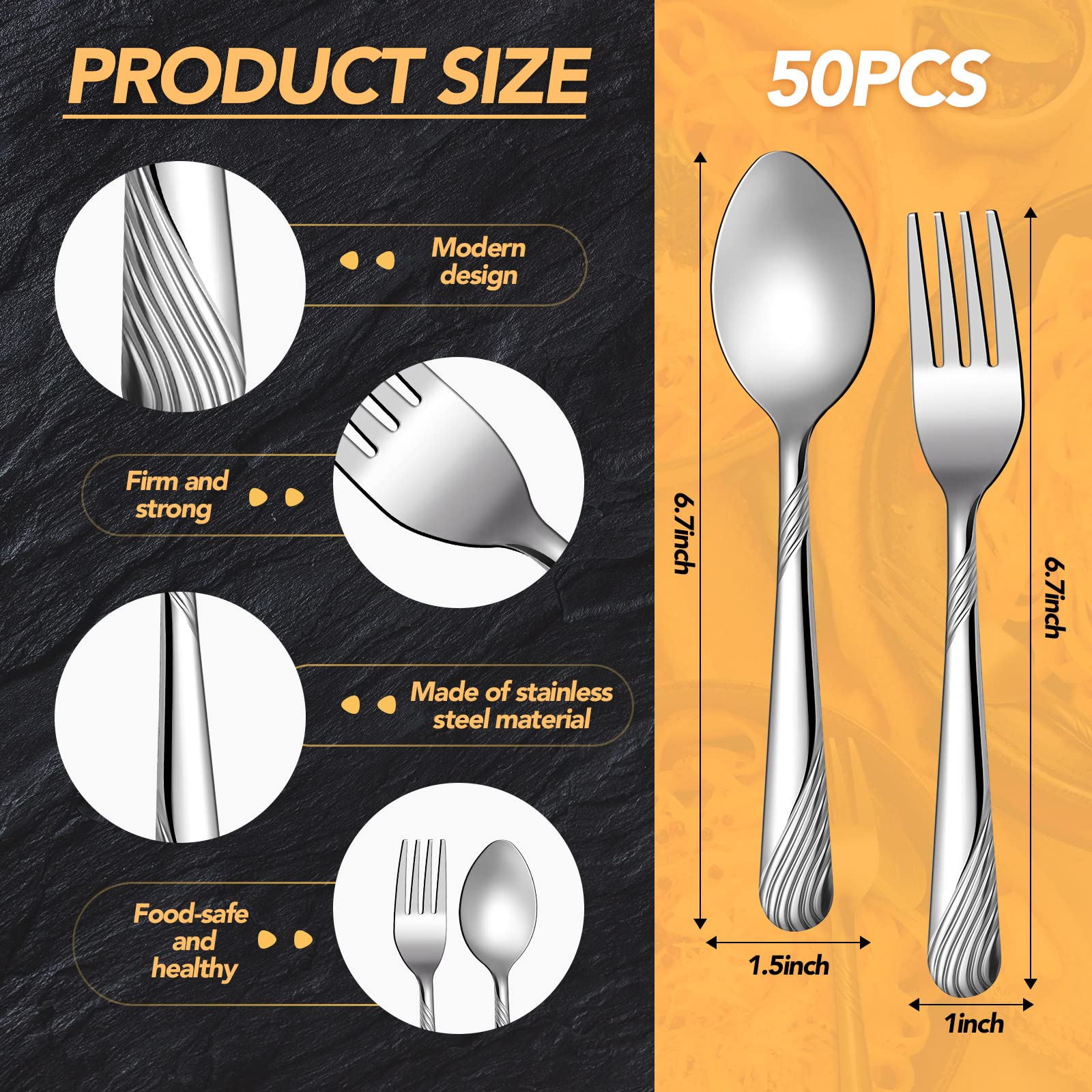 Minatee stainless steel mirror polished flatware enhances a sleek dining table.