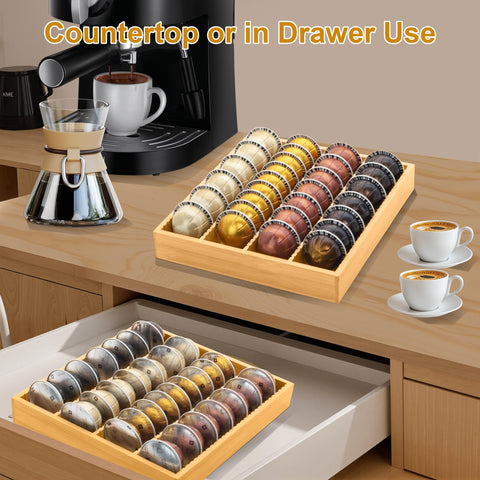 MinBoo bamboo coffee station ready on kitchen counter with style and space-saving design
