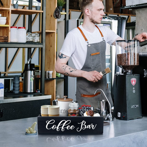 MINCORD coffee bar holder with handle adds portable, accessible storage