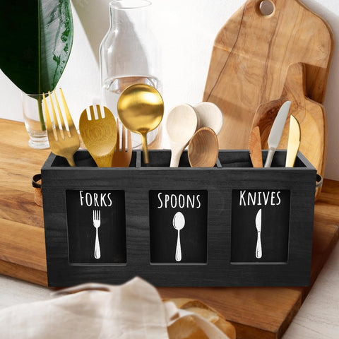 MINCORD countertop organizer supports easy access during meals.