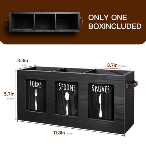 MINCORD three-compartment flatware caddy for easy indoor or outdoor dining.