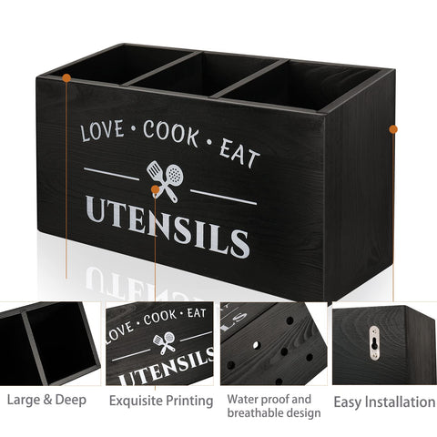 MINCORD wall-mount utensil organizer keeps utensils within reach and saves counter space