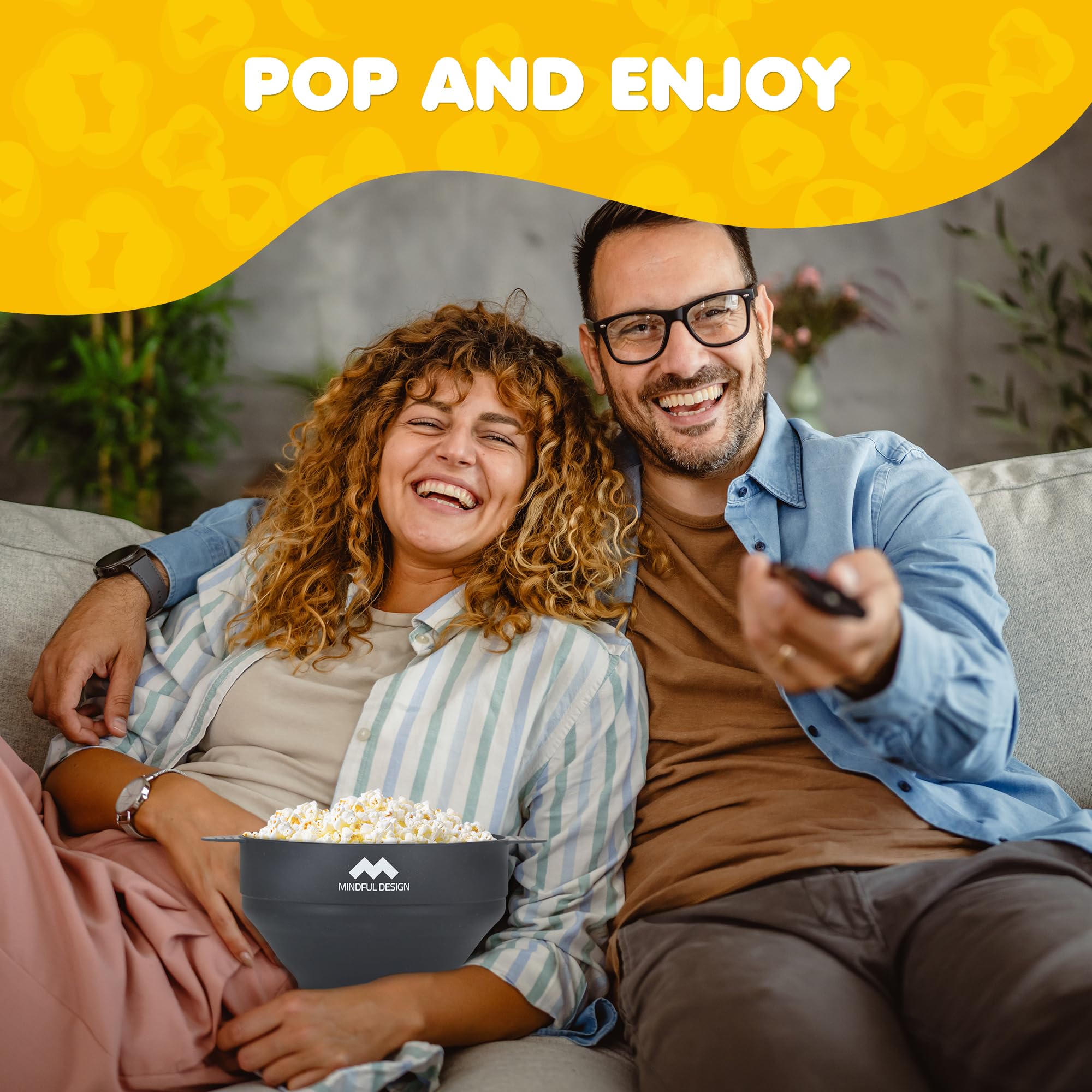 Mindful Design 15-cup capacity popper ideal for sharing with family.