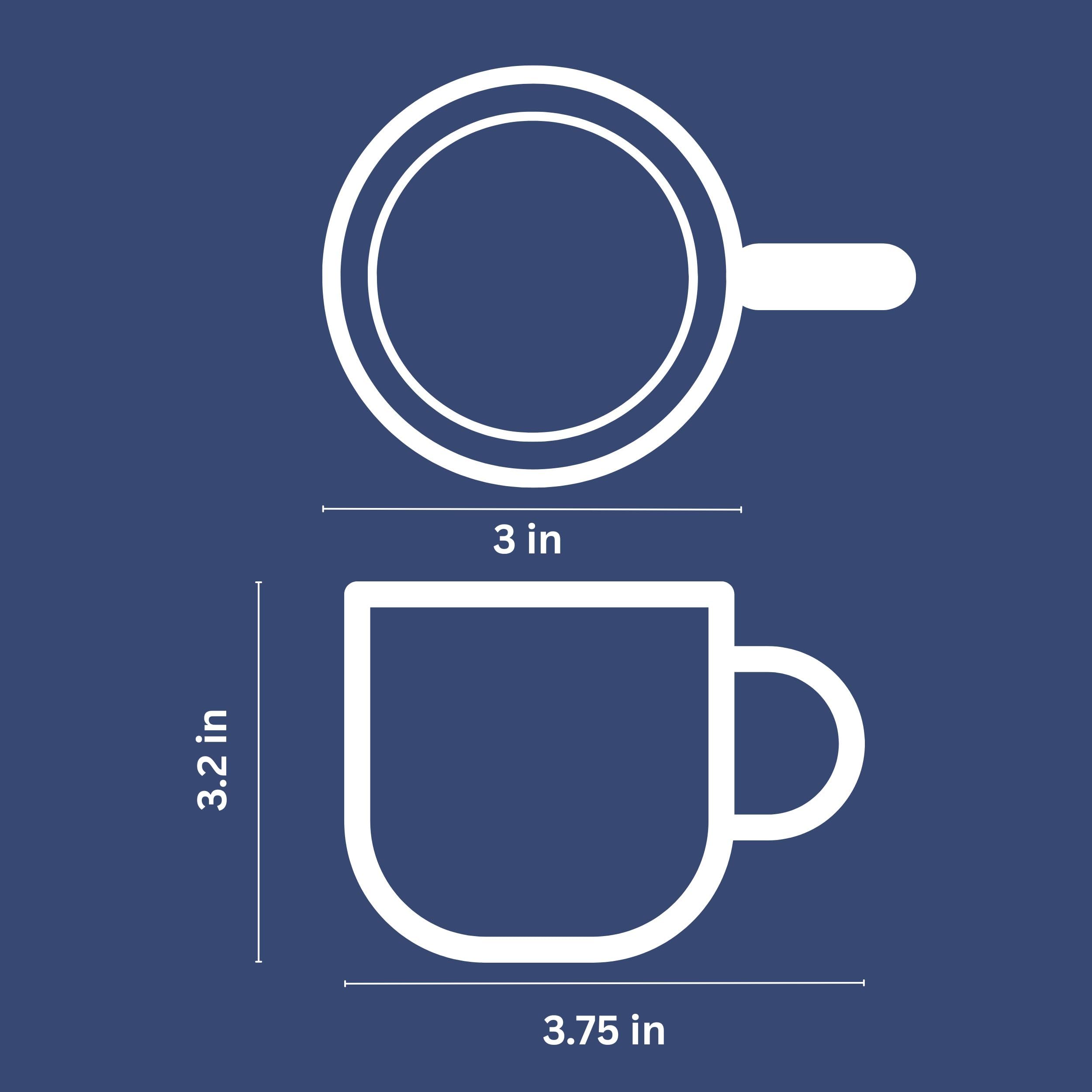 Mindful Design clear-glass espresso mug highlights rich colors and latte art.