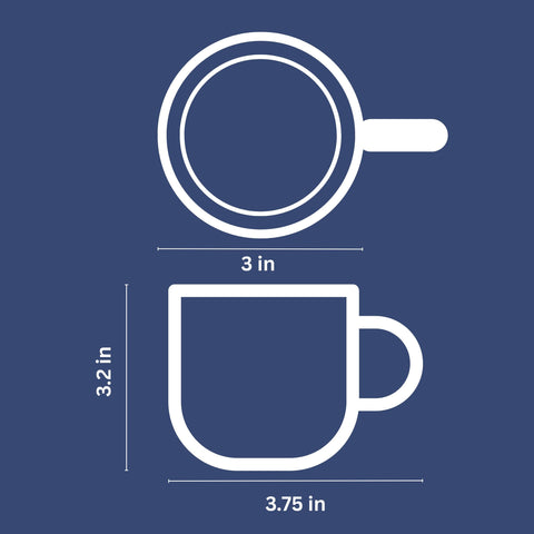 Mindful Design clear-glass espresso mug highlights rich colors and latte art.