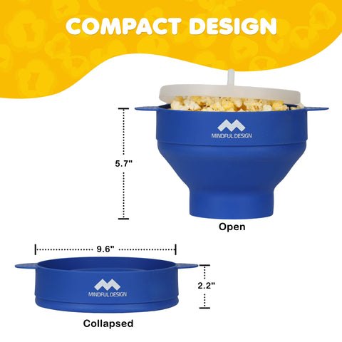 Mindful Design dishwasher-safe popper cleans in minutes after family movie night.