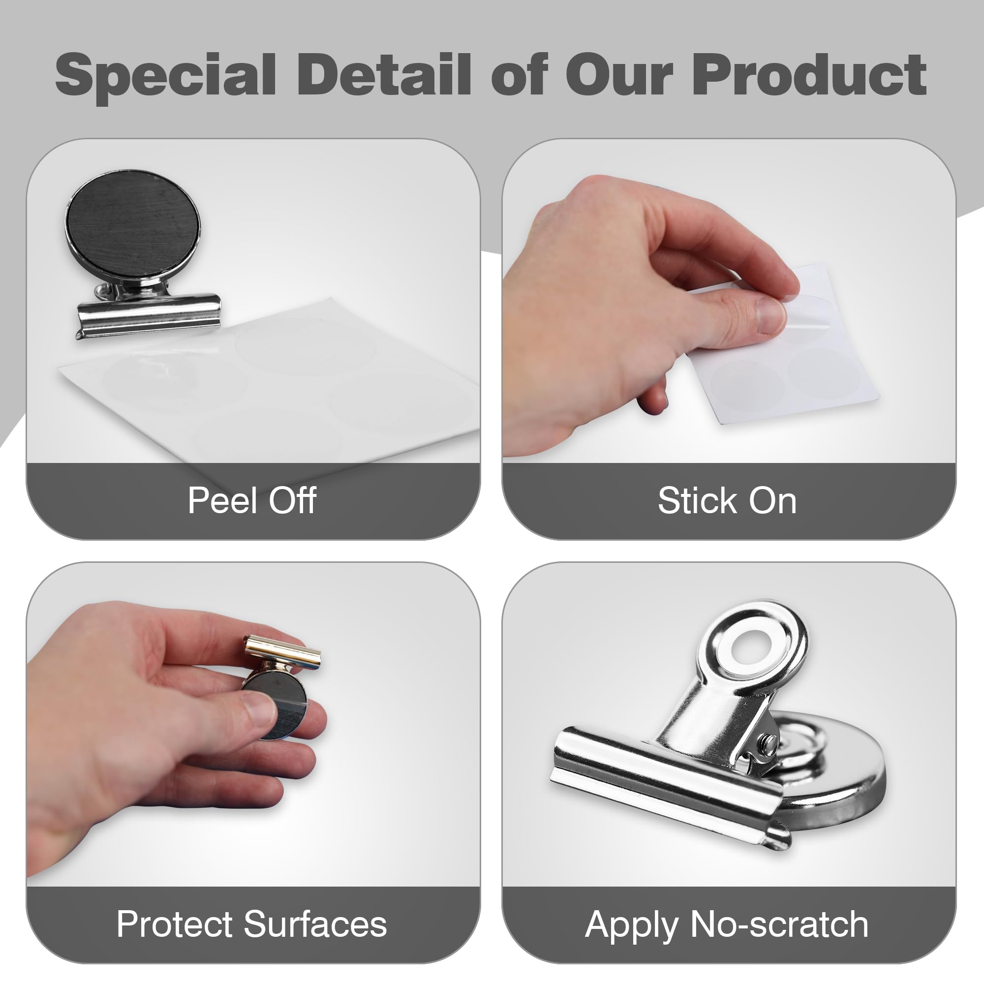 Mindful Design durable metal construction ensures long-lasting clips for daily use.
