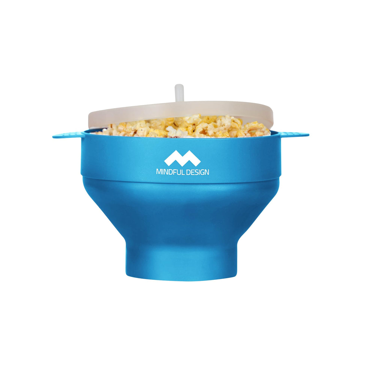 Mindful Design microwave popcorn bowl top view for quick, even popping at home.