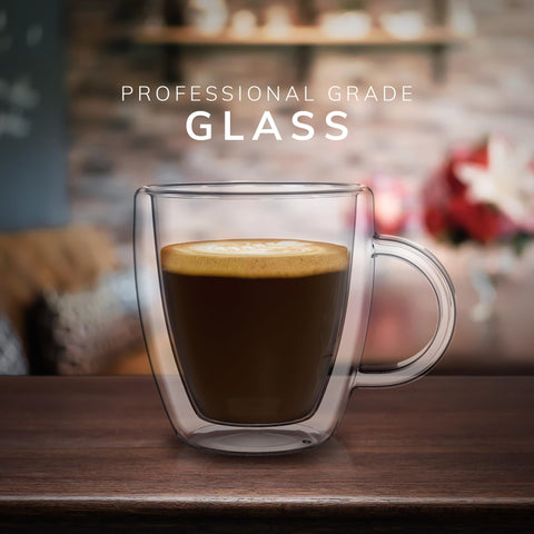 Mindful Design thermal espresso mug keeps beverage hot while hands stay cool.