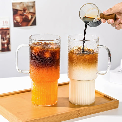 MINGHYZYA borosilicate glass tumbler resists thermal shock for hot and cold drinks.