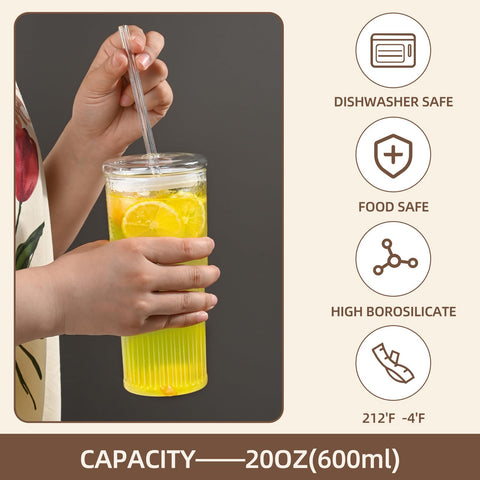 MINGHYZYA thermal-safe glass cups resist heat and cold for daily beverages