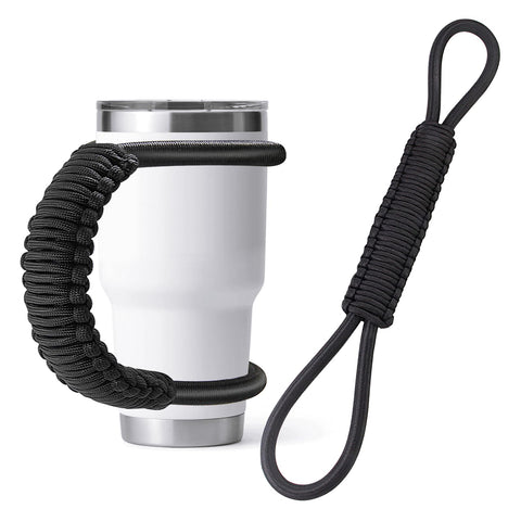 MingQiEven paracord handle with dual rings for secure top and bottom grip on the go.