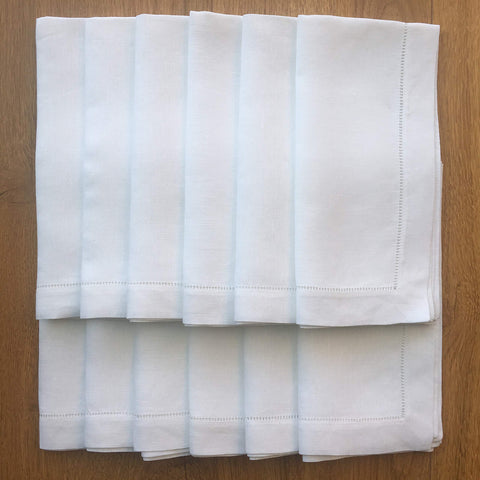 Minhcraft napkins with detailed hemstitch and mitered corners for durable luxury