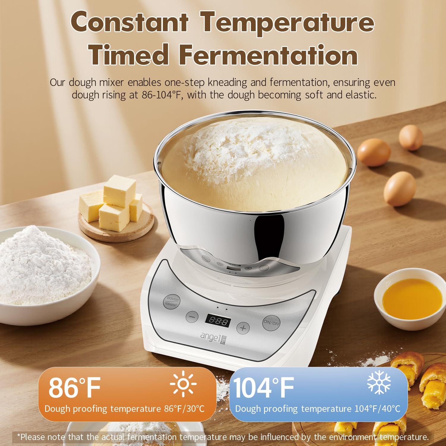 Mini Angel touch panel for simple, guided dough mixing