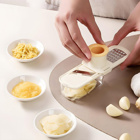Mini Garlic Slicer gift ready green design suits holiday kitchen gifts