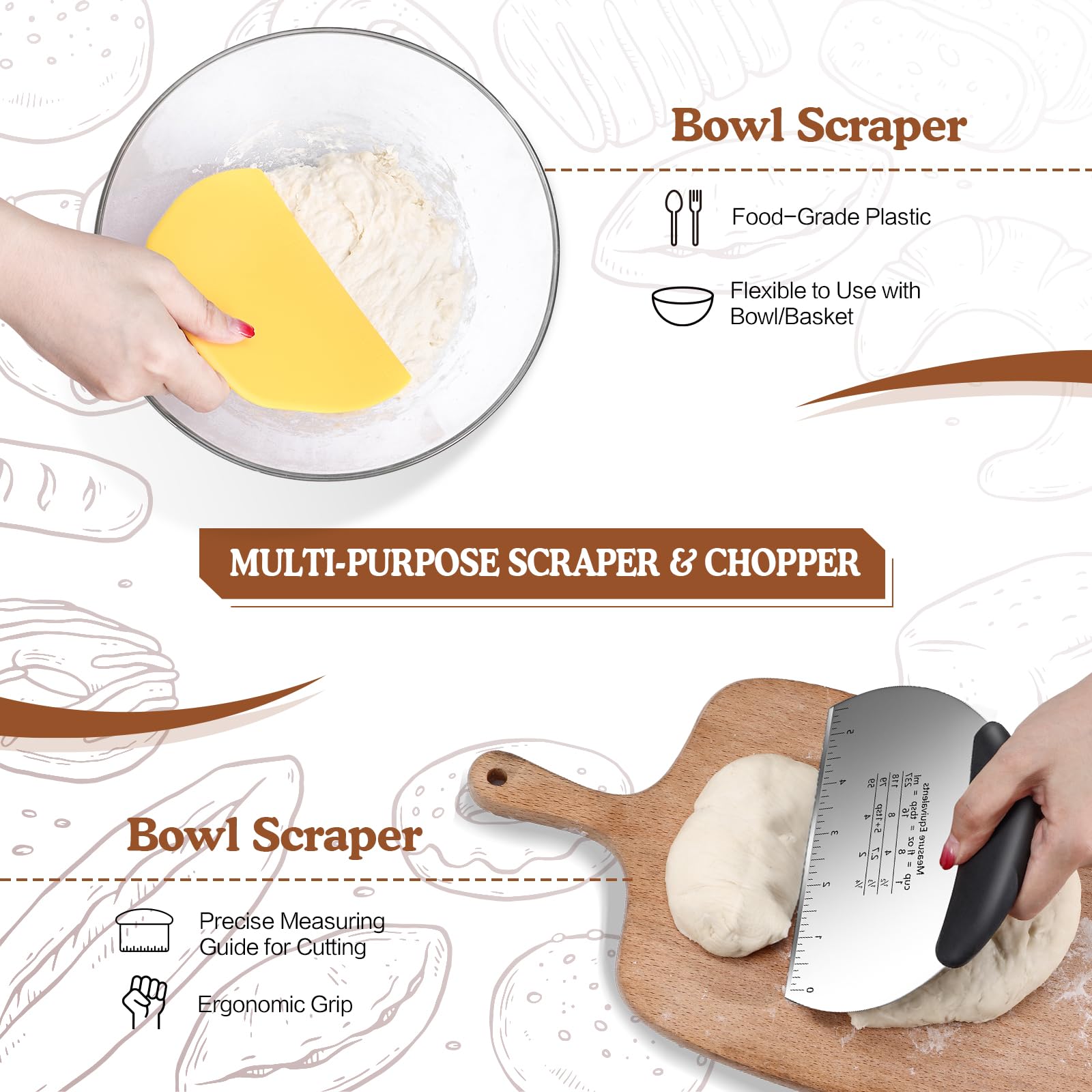 MINO ANT bread lame with five replaceable blades for precise scoring