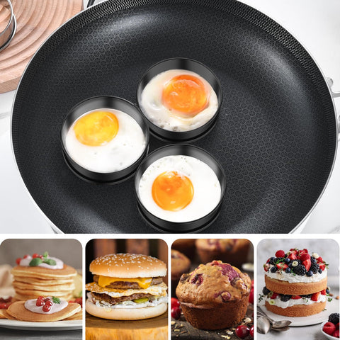 MINO ANT 4-inch rings sized for standard skillets and even portions.