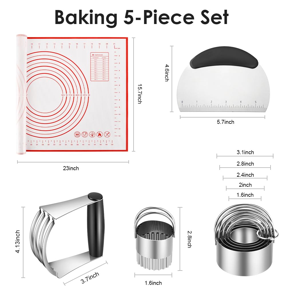 MINO ANT dough scraper with silicone mats for easy, nonstick handling