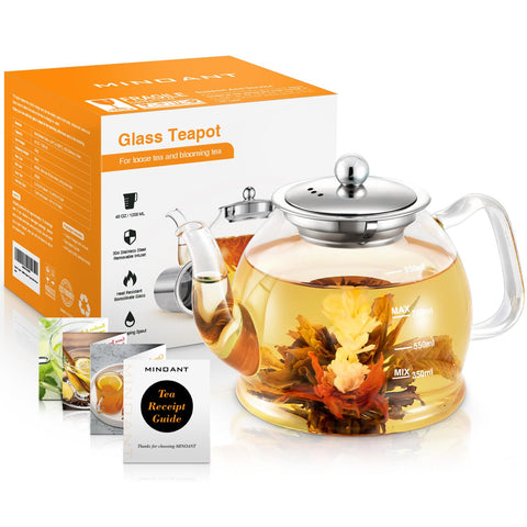 MINO ANT no-drip spout teapot keeps counters clean