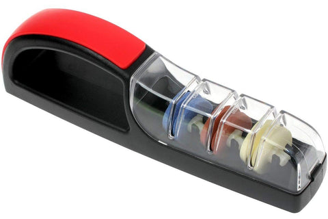 Minosharp 3 Sharpener, black and red, full product view for easy knife maintenance.