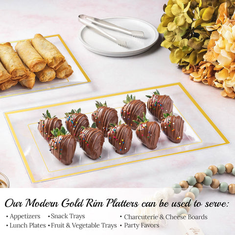 Mint Living wedding plate tray adds refined style to events and menus.