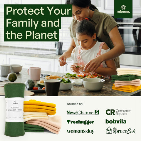 mioeco durable reusable napkins towels provide a long-lasting eco alternative.