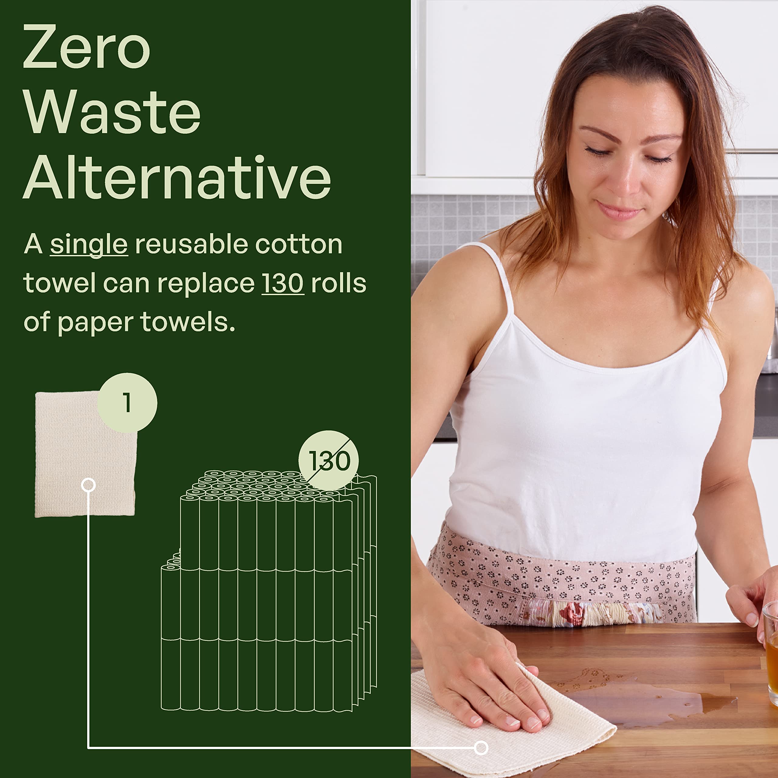 Mioeco machine-washable towels simplify cleanup with a tender touch and long lasting fibers.