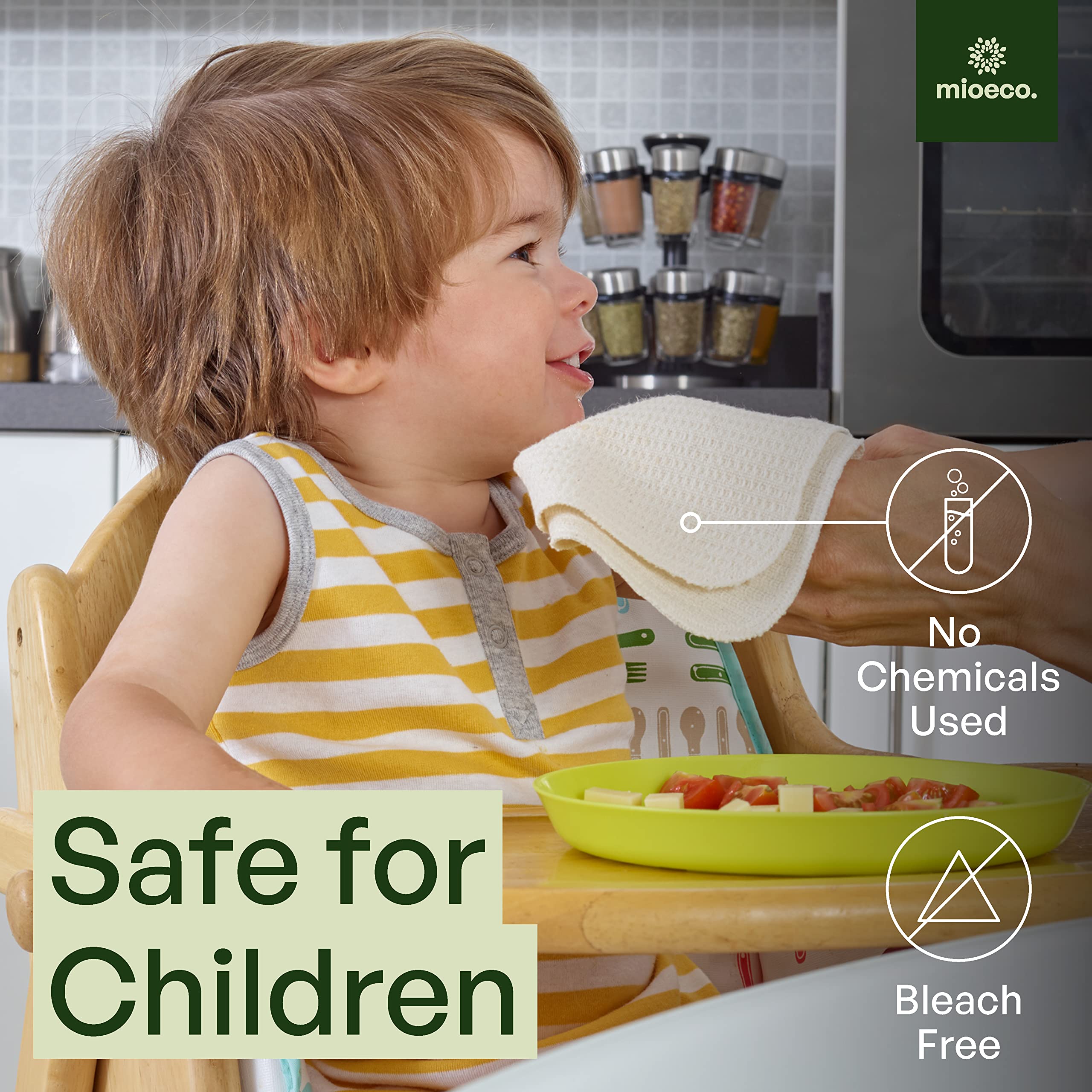 Mioeco washable kitchen towels in laundry, easy refresh after use.