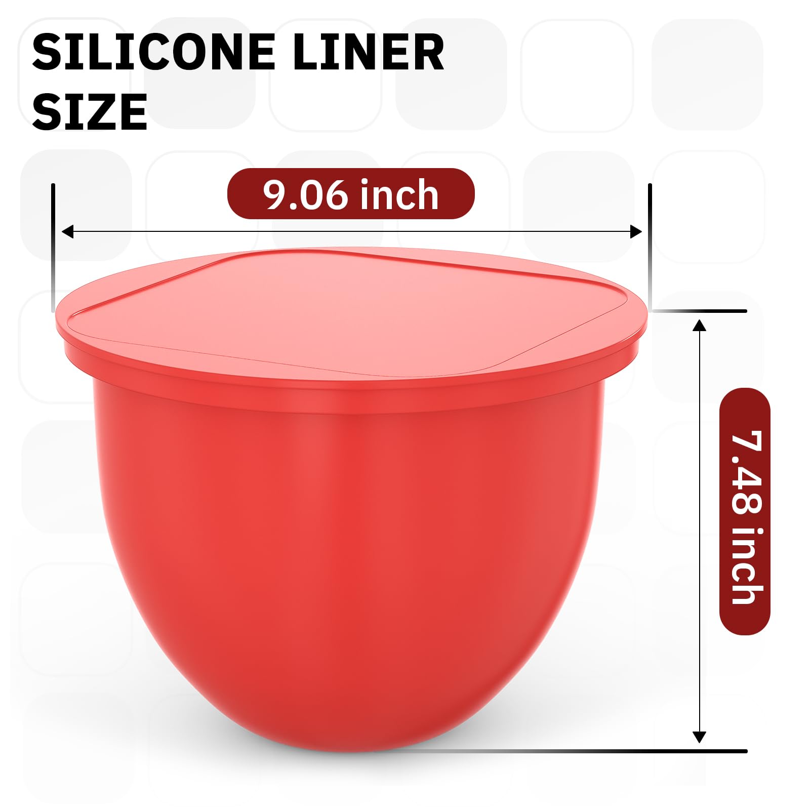 Miosruru 5QT silicone liner with lid on the bowl for storage.