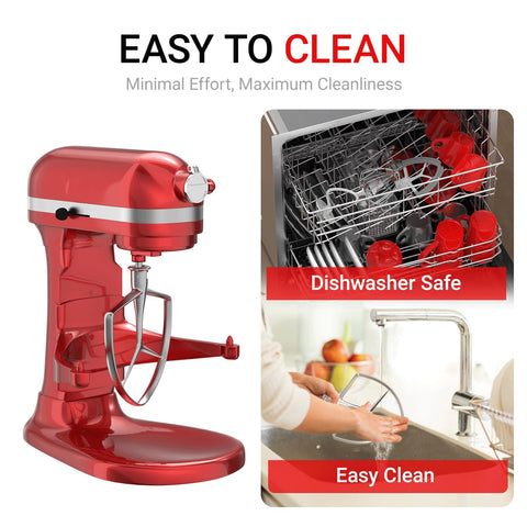 Miosruru 7QT flat beater blends batters and dough precisely.