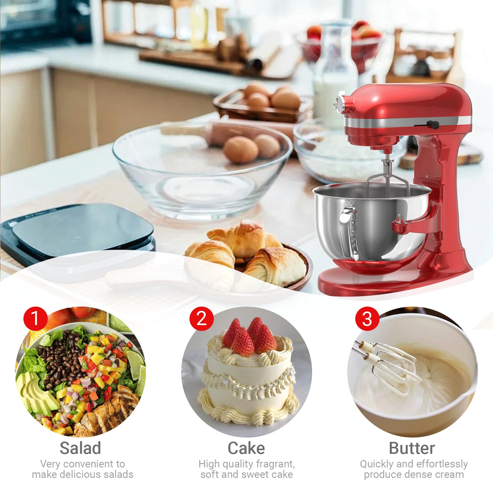 Miosruru KN256 3-piece set boosts kitchen versatility for bakers.