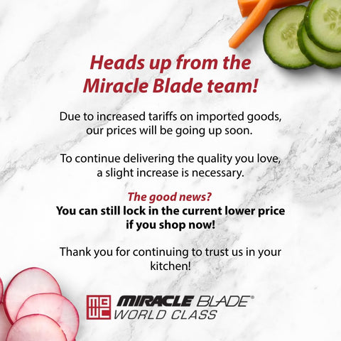 Miracle Blade III steak knife set in use delivering precise slicing at table
