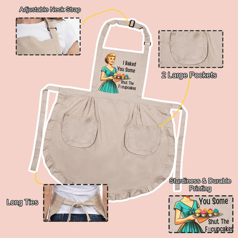 Miracu retro kitchen apron design adds nostalgic flair for home bakers.