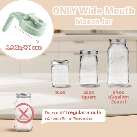 Miradexic 86mm jar lid fits Mason jars securely