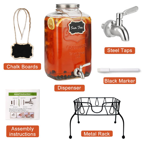 MiraEase glass dispenser lid preserves freshness at parties