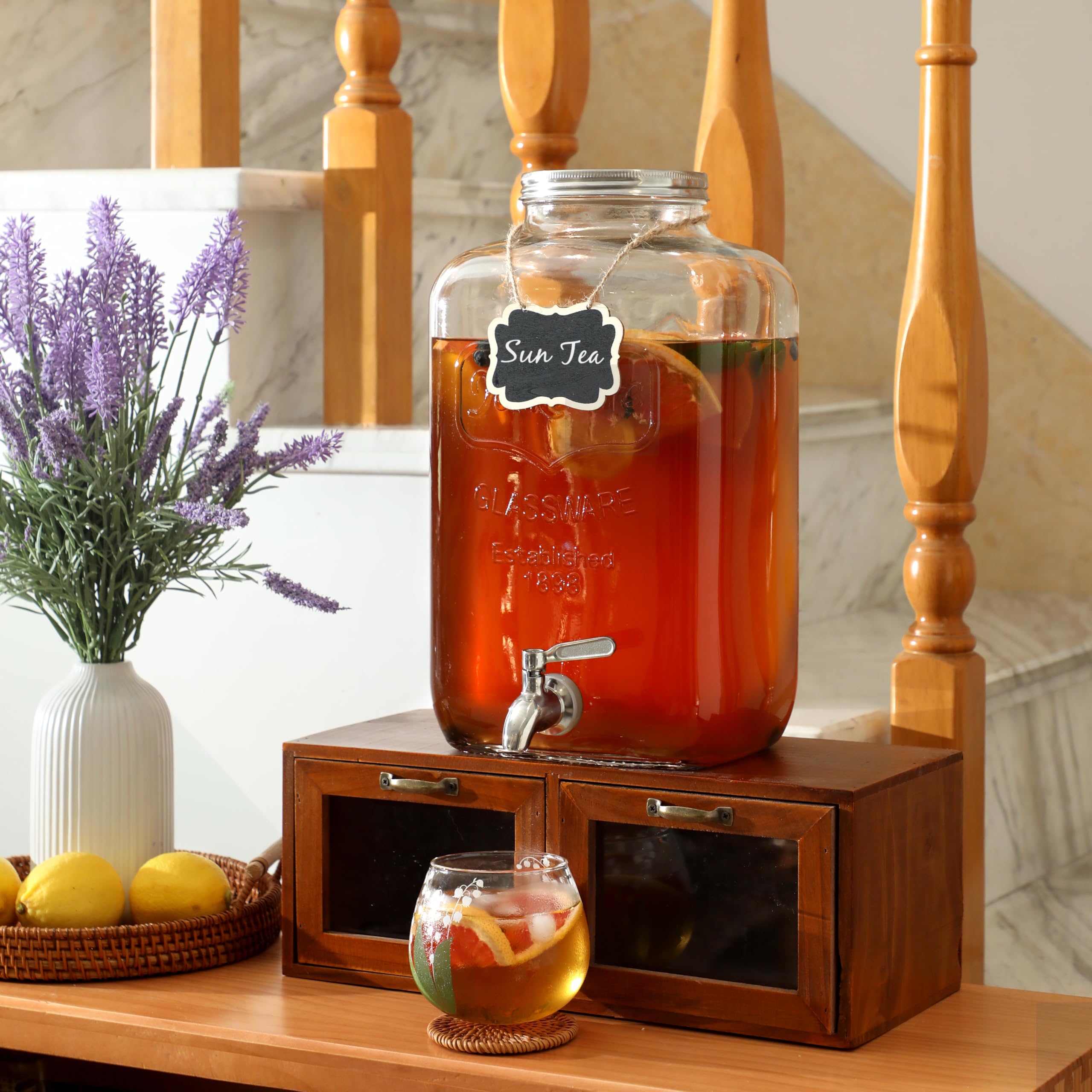 MiraEase tabletop setup provides accessible drinks at events.