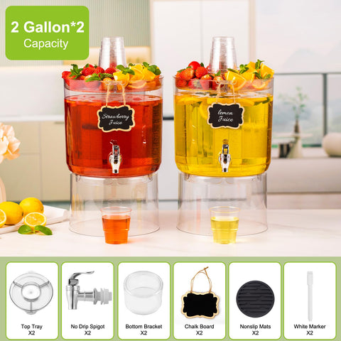 MiraFure 2-gallon dispenser with lid and stand for stylish serving