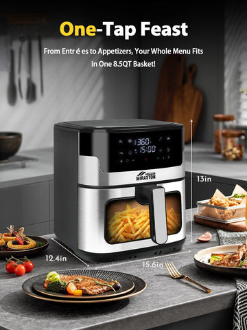 ETL-listed MIRASTON model with 120V/1500W for efficient cooking.
