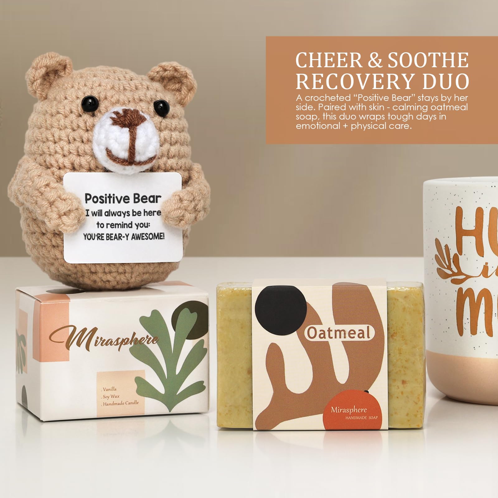 Mirasphere Get Well Gifts candle: gentle vanilla aroma to create a calming ambience